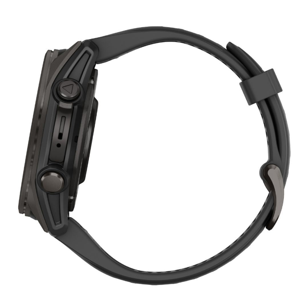 Garmin Fenix 8 43mm GPS Smartwatch (Carbon Gray DLC Titanium and Black-Pebble Gray)