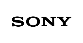 Solid black Sony logo on a white background