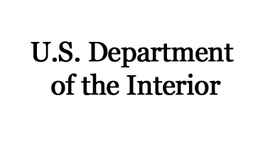 Text 'U.S. Department of the Interior' on a white background